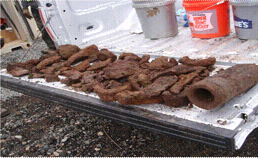 Picture of Munitions Debris discovered at Tilcon 3 on February 28, 2011